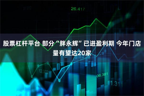 股票杠杆平台 部分“胖永辉”已进盈利期 今年门店量有望达20家
